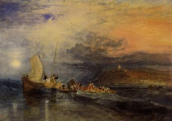 Joseph Mallord William Turner : Folkestone from the Sea